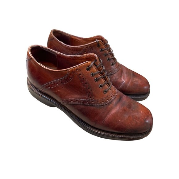 Johnston Murphy brown men’s shoes/loafer dress shoe lace up size 9.5 M SKU 2735